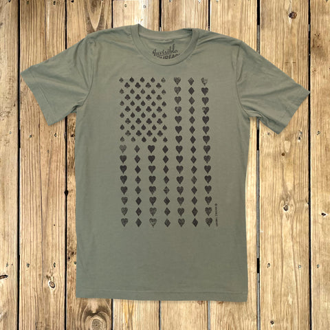 American Poker Army tee with Black print