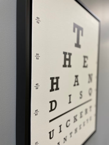 Eye Chart framed canvas print
