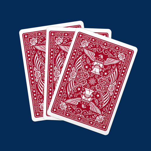 America Monte patriotic packet trick featuring Americana artwork and an Independence Day celebration finale with fireworks and an eagle Ace of Spades