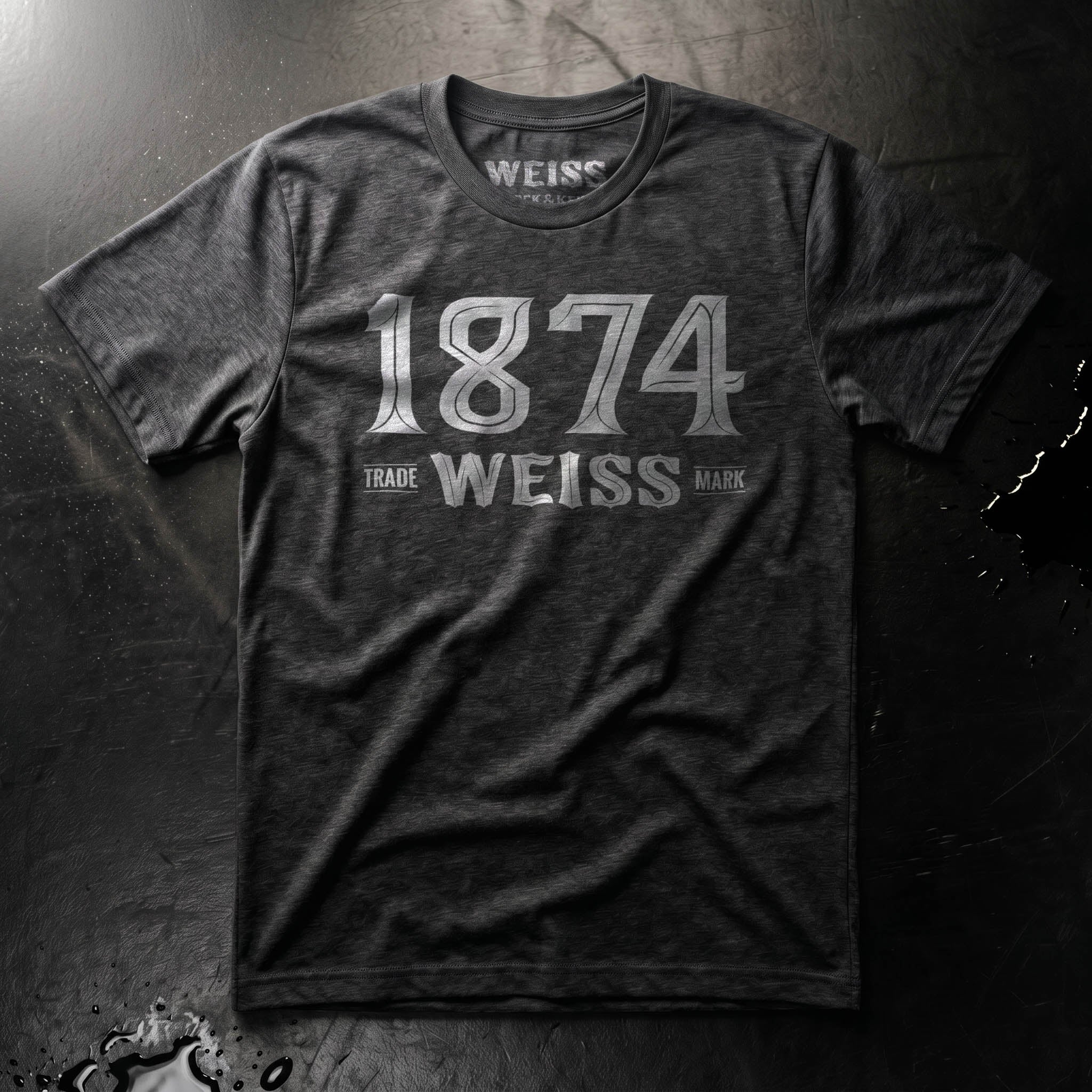 WEISS 1874 Vault t-shirt with Houdini-inspired front typography and centered WL&K monogram on the back