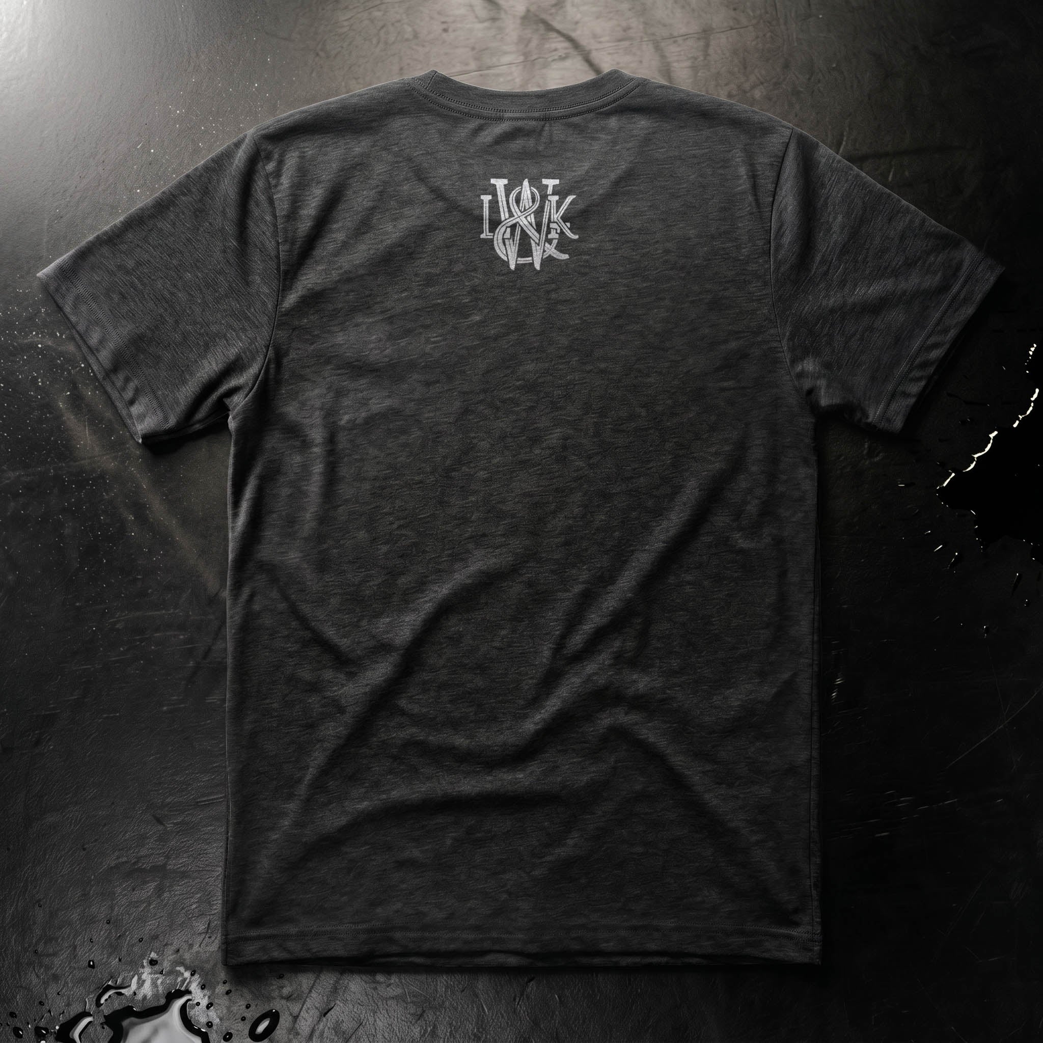 WEISS 1874 Vault t-shirt with Houdini-inspired front typography and centered WL&K monogram on the back